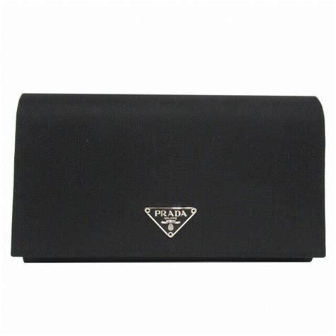 Prada Bifold Long Wallet M608 Testo Nylon Nero Black Triangle 